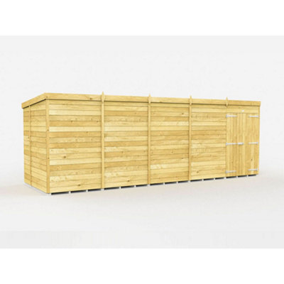 Diy Sheds 20X6 Pent ShedDouble Door Without Windows from B&Q