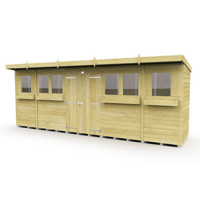Diy Sheds 18X4 Pent Summer Shed from B&Q