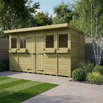 Diy Sheds 14X6 Pent Summer Shed from B&Q