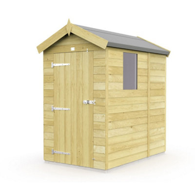 Diy Sheds 4X5 Apex ShedSingle Door With Windows from B&Q