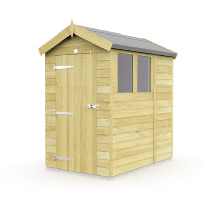 Diy Sheds 4X7 Apex Shed - Single Door With Windows