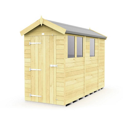 Diy Sheds 4X9 Apex Shed - Single Door With Windows