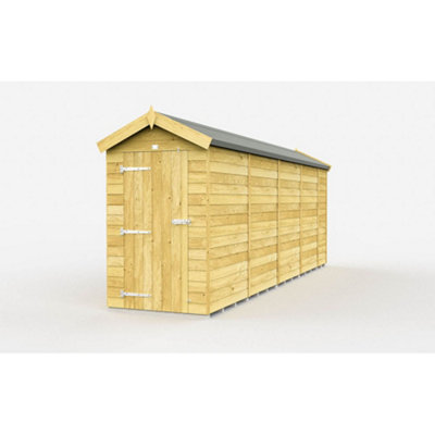 Diy Sheds 4X17 Apex ShedSingle Door Without Windows from B&Q