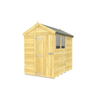 Diy Sheds 5X7 Apex ShedSingle Door With Windows from B&Q