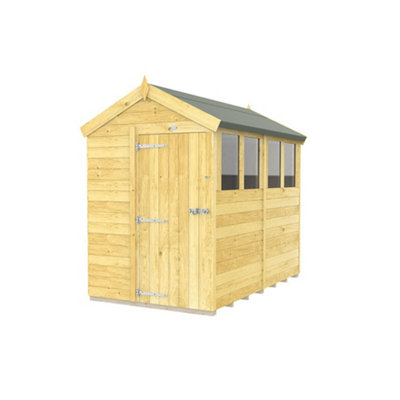 Diy Sheds 5X8 Apex Shed - Single Door With Windows