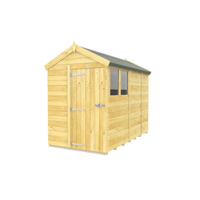 Diy Sheds 5X9 Apex ShedSingle Door With Windows from B&Q