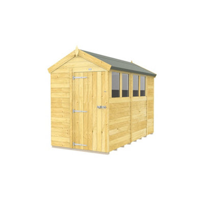 Diy Sheds 5X10 Apex ShedSingle Door With Windows from B&Q