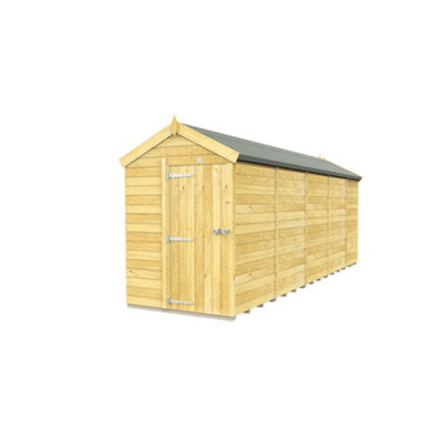 Diy Sheds 5X19 Apex Shed - Single Door Without Windows