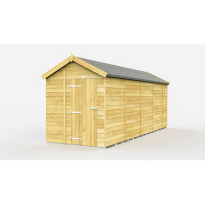 Diy Sheds 6X17 Apex ShedSingle Door Without Windows from B&Q