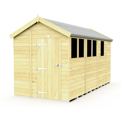 Diy Sheds 7X13 Apex Shed - Single Door With Windows