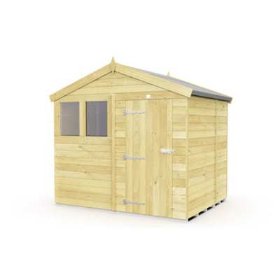 Diy Sheds 8X5 Apex ShedSingle Door With Windows from B&Q