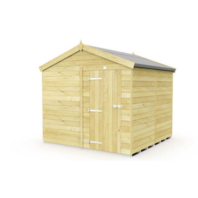 Diy Sheds 8X8 Apex ShedSingle Door Without Windows from B&Q