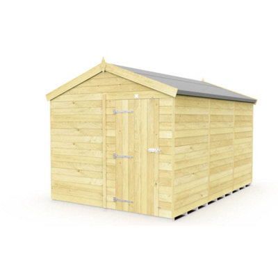Diy Sheds 8X12 Apex ShedSingle Door Without Windows from B&Q