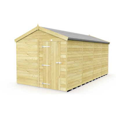 Diy Sheds 8X16 Apex ShedSingle Door Without Windows from B&Q