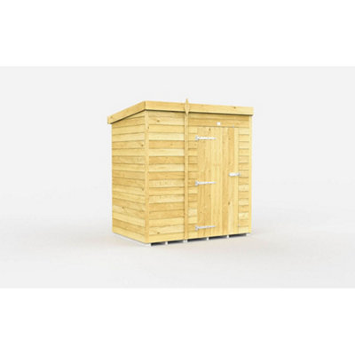 Diy Sheds 5X4 Pent ShedSingle Door Without Windows from B&Q