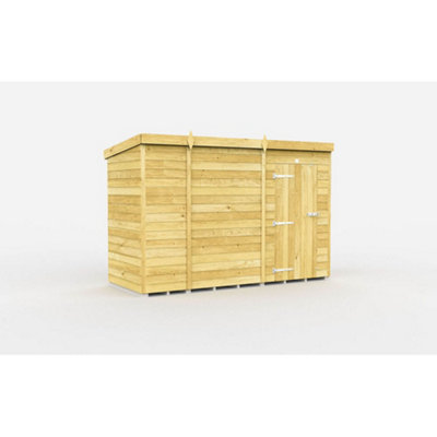 Diy Sheds 9X4 Pent Shed - Single Door Without Windows