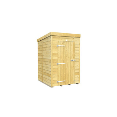 Diy Sheds 4X5 Pent ShedSingle Door Without Windows from B&Q