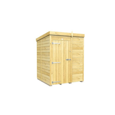 Diy Sheds 5X5 Pent Shed - Single Door Without Windows