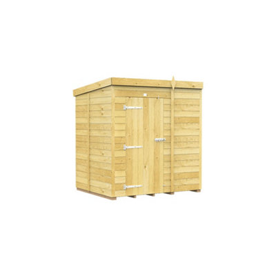 Diy Sheds 6X5 Pent ShedSingle Door Without Windows from B&Q