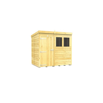 Diy Sheds 7X5 Pent Shed - Single Door With Windows