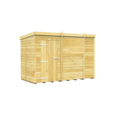 Diy Sheds 10X5 Pent ShedSingle Door Without Windows from B&Q