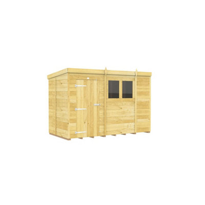 Diy Sheds 10X5 Pent Shed - Single Door With Windows