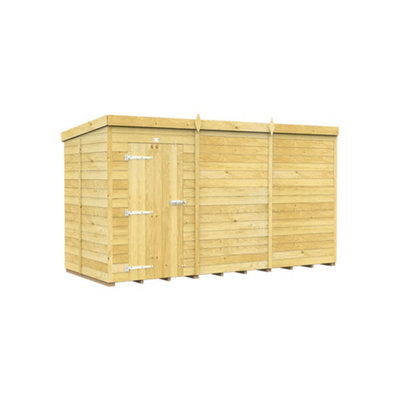 Diy Sheds 12X5 Pent Shed - Single Door Without Windows