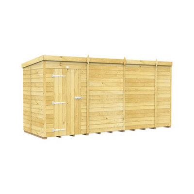 Diy Sheds 14X5 Pent ShedSingle Door Without Windows from B&Q