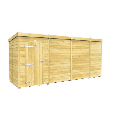 Diy Sheds 15X5 Pent Shed - Single Door Without Windows