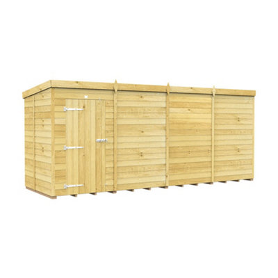 Diy Sheds 16X5 Pent Shed - Single Door Without Windows