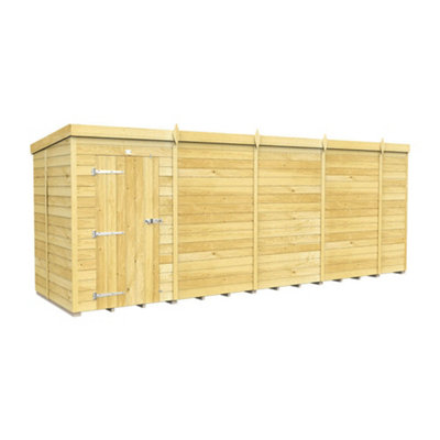 Diy Sheds 18X5 Pent ShedSingle Door Without Windows from B&Q