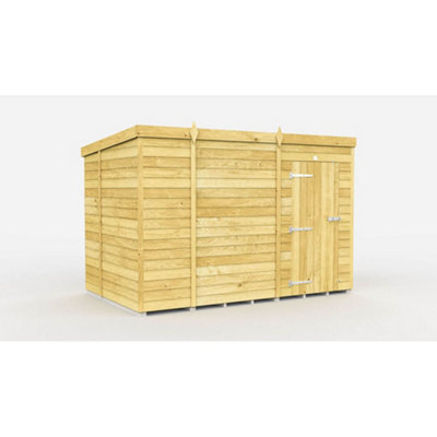 Diy Sheds 9X6 Pent Shed - Single Door Without Windows