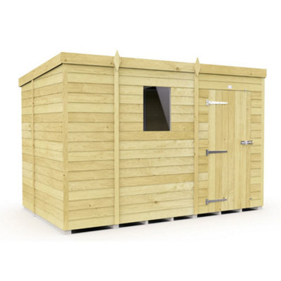 Diy Sheds 9X7 Pent Shed - Single Door With Windows