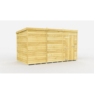 Diy Sheds 12X7 Pent ShedSingle Door Without Windows from B&Q