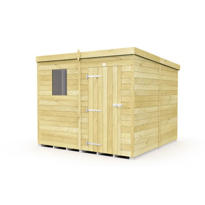 Diy Sheds 7X8 Pent ShedSingle Door With Windows from B&Q