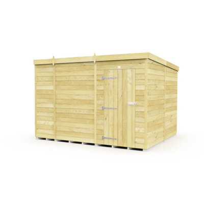 Diy Sheds 11X8 Pent Shed - Single Door Without Windows