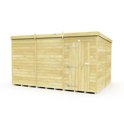 Diy Sheds 12X8 Pent Shed - Single Door Without Windows