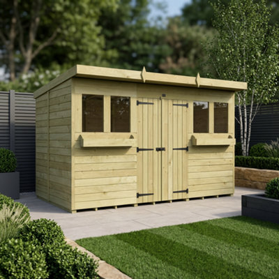 Diy Sheds 12X7 Pent Summer Shed from B&Q