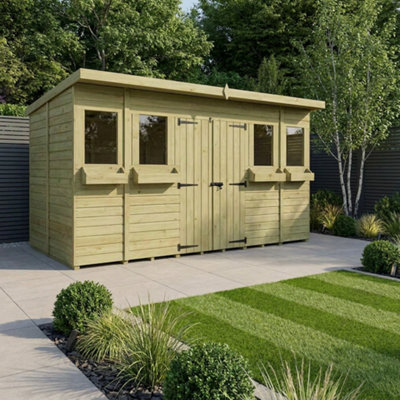 B&Q - 14 X 8 Pent Summer ShedDiy Sheds