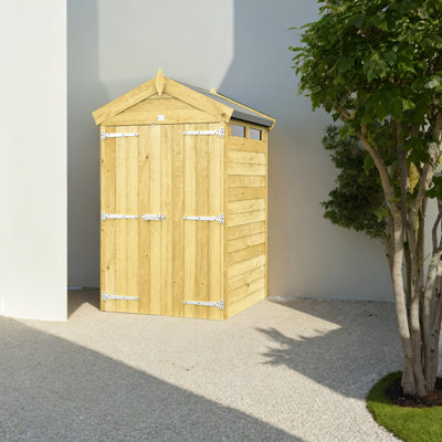 Diy Sheds 4X4 Apex Security ShedDouble Door from B&Q
