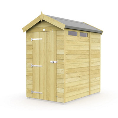 Diy Sheds 4X7 Apex Security Shed - Single Door