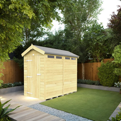 Diy Sheds 4X8 Apex Security ShedSingle Door (4Ft X 8Ft) 4 X 8 from B&Q
