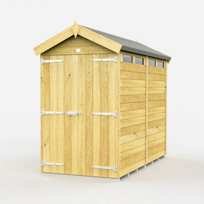 Diy Sheds 4X8 Apex Security Shed - Double Door