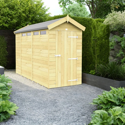 Diy Sheds 4X11 Apex Security ShedSingle Door from B&Q