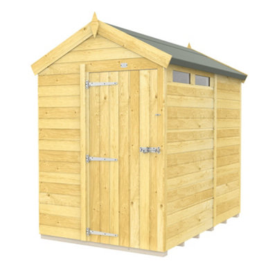 Diy Sheds 5X7 Apex Security ShedSingle Door from B&Q