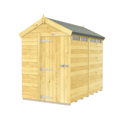 Diy Sheds 5X8 Apex Security ShedSingle Door from B&Q