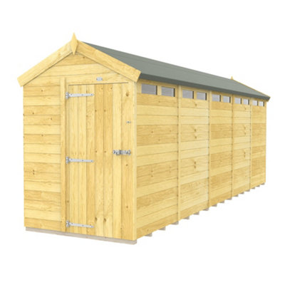 Diy Sheds 5X20 Apex Security Shed - Single Door