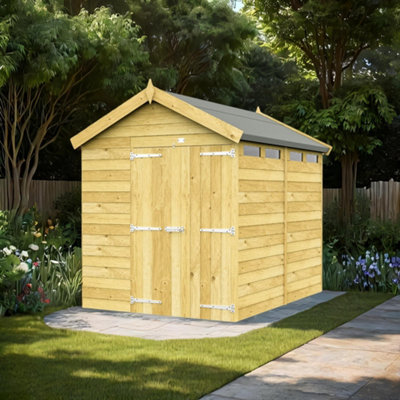 Diy Sheds 6X8 Apex Security ShedDouble Door from B&Q