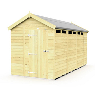 Diy Sheds 6X14 Apex Security Shed - Single Door