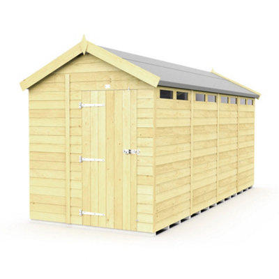 Diy Sheds 6X16 Apex Security ShedSingle Door from B&Q